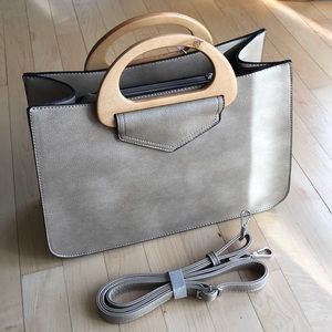 Vegan leather satchel or cross body bag